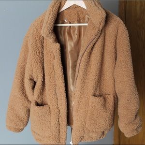 Teddy bear/ Sherpa Zip Up Jacket